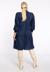 Dress with bow DENIM DOLCE - blue - #2