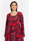 Tunic wide bottom GLORIA - red - #1