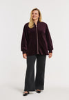Bomber VELVET - dark red