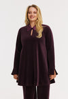 Tunic wide bottom VELVET - dark red