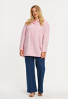 Blouse BRODERIE STRIPES - pink