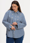 Blouse blue stripe - Indigo