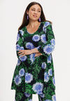 Tunic wide bottom FULL BLOSSOM - blue