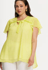 Tunic frills VICHY - yellow