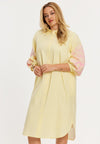Shirt-dress FLOWER STRIPE - yellow - #1