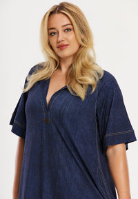 Dress polo DENIM DOLCE - blue - #5