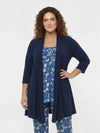 Cardigan pleated 3/4 sleeve UNI DOLCE - blue
