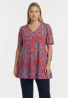 Tunic wide bottom shellscape - light red