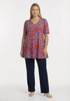 Tunic wide bottom shellscape - light red