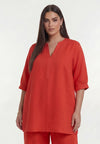 Tunic LINEN - light red