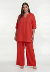 Tunic LINEN - light red