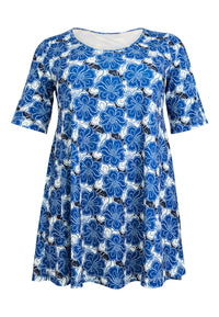 Tunic Wide Bottom PORCELAINE - blue - #3