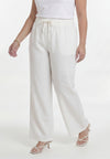 Trousers loose LINEN - white 