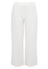 Trousers loose LINEN - white - #4