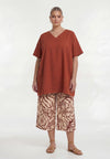 Tunic relaxed brick - dark red