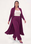 Cardigan extra long UNI DOLCE PLISSÉ - purple - #4