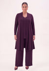 Cardigan long uni dolce - dark purple