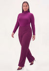 Trousers loose uni dolce plisse - purple