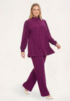 Trousers straight UNI DOLCE - purple 