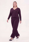 Trousers straight UNI DOLCE - dark purple