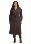 Dress midi DENIM DOLCE BROWN - brown