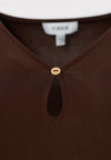 Dress midi UNI DOLCE - brown - #3