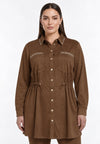 Jacket SUEDE ALIKE - mid brown