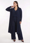 Cardigan extra long UNI DOLCE PLISSÉ - blue