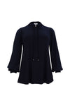 Blouse flare UNI DOLCE PLISSÉ - blue - #5