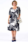Dress wide short sleeve JULIA - white