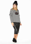 Skirt fake leather - black
