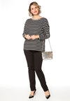 Shirt wide stones BRETON - black