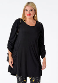 Shirt wide bot puckered DOLCE - black - #1