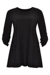 Shirt wide bot puckered DOLCE - black - #4
