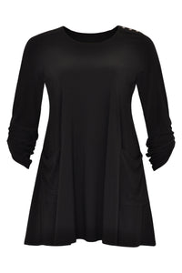 Shirt wide bot puckered DOLCE - black - #4