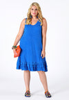 Dress-singlet ruffled DOTS - blue