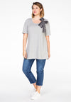 Tunic flare scarf dots - grey