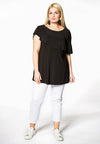 Tunic flare asym frill DOLCE - black