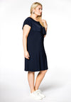 Dress A symm frill DOLCE - blue
