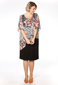 Dress double top LEOFLOWER - black - #2