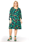 Dress A-line wide PINEAPPLE - blue