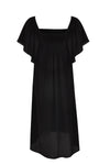 Dress long elastic back - black - #3