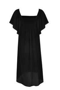 Dress long elastic back - black - #3