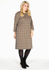 Dress check lurex - brown