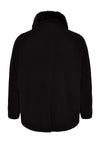 Jacket wide fur collar - black - #3