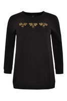 Sweater beaded bees - black  - #4