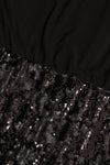 Dress wide sequin border - black - #5
