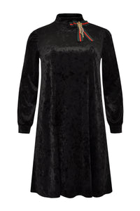 Dress puff sleeves VELVET - black - #4