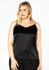 Singlet spaghetti SILK - black 