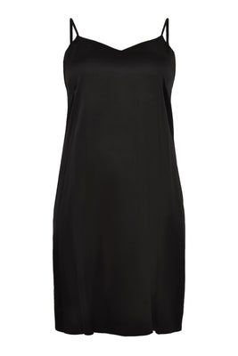 Dress spaghetti silk - black  - #4